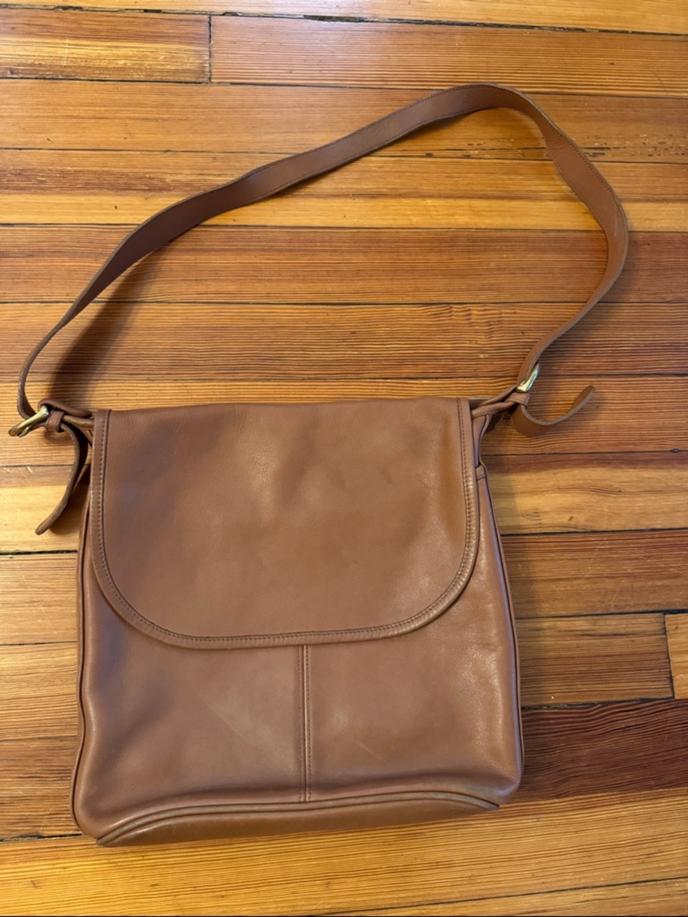 Tan Leather Crossbody Bag